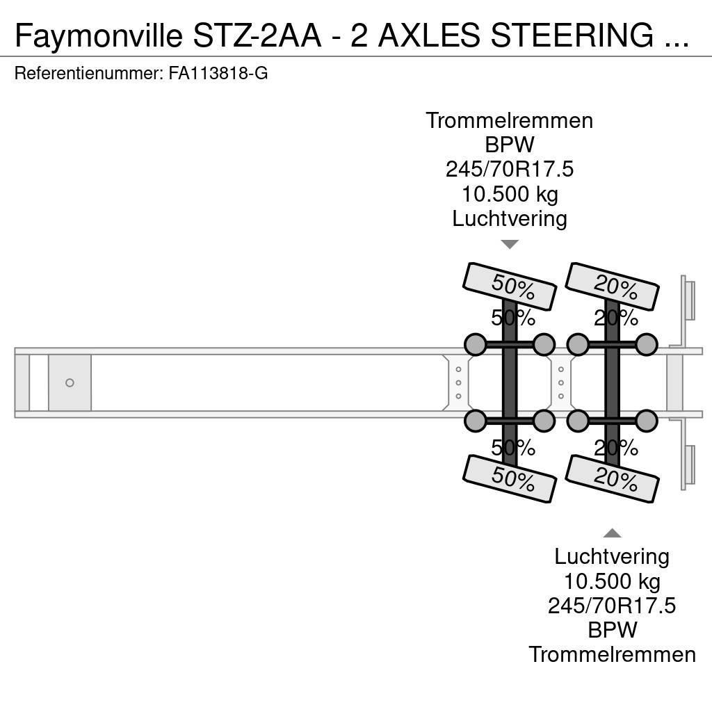 Faymonville STZ-2AA - 2 AXLES STEERING - BED: 7,40 + 3,55 METE Puoliperävaunulavetit