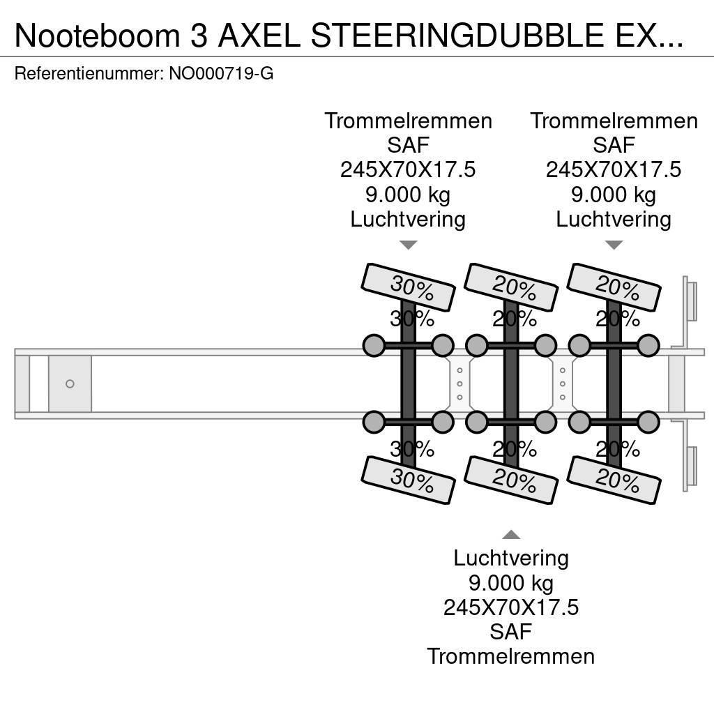 Nooteboom 3 AXEL STEERINGDUBBLE EXTENDABLE 2 X 5,5 METER Puoliperävaunulavetit
