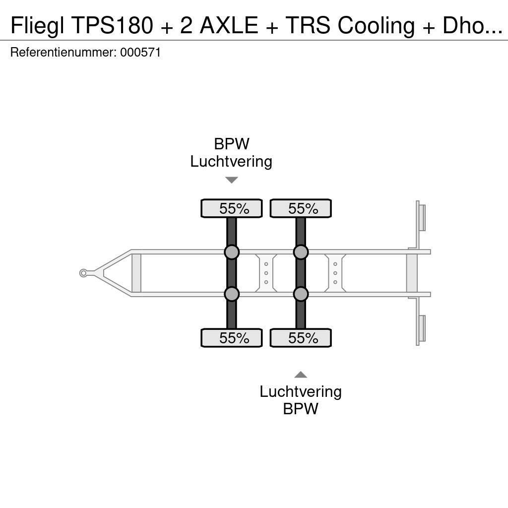 Fliegl TPS180 + 2 AXLE + TRS Cooling + Dhollandia Lift Kylmä-/Lämpökoriperävaunut