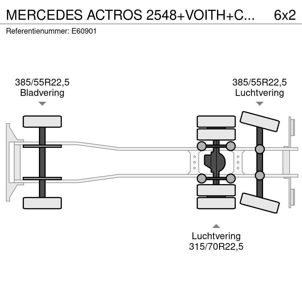 Mercedes-Benz ACTROS 2548+VOITH+CHARIOT EMBARQUER Pressukapelli kuorma-autot