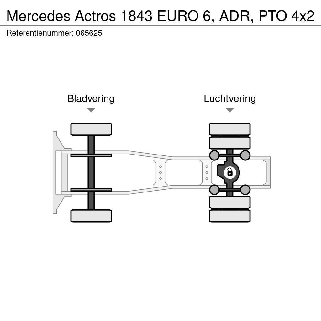 Mercedes-Benz Actros 1843 EURO 6, ADR, PTO Vetopöytäautot