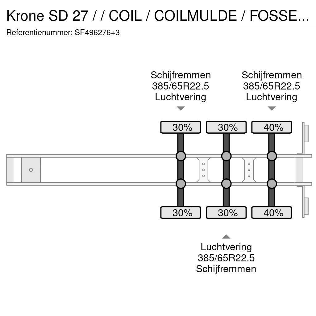 Krone SD 27 / / COIL / COILMULDE / FOSSE Á BOBINE Lavapuoliperävaunut