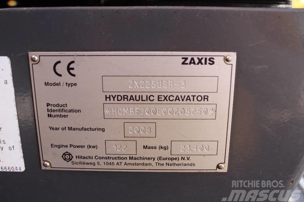 Hitachi ZX 225 USR LC-3 / Pyörittäjä, Kauha, Rasvari, YM! Telakaivukoneet