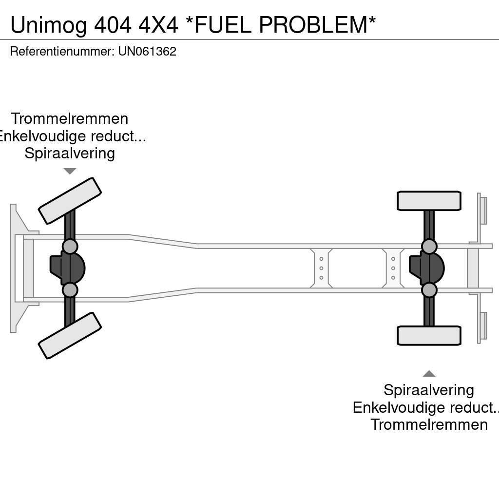 Unimog 404 4X4 *FUEL PROBLEM* Lava-kuorma-autot