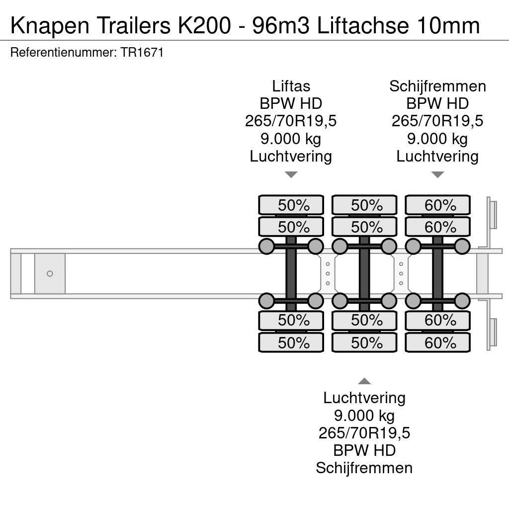 Knapen Trailers K200 - 96m3 Liftachse 10mm Walking floor-puoliperävaunut