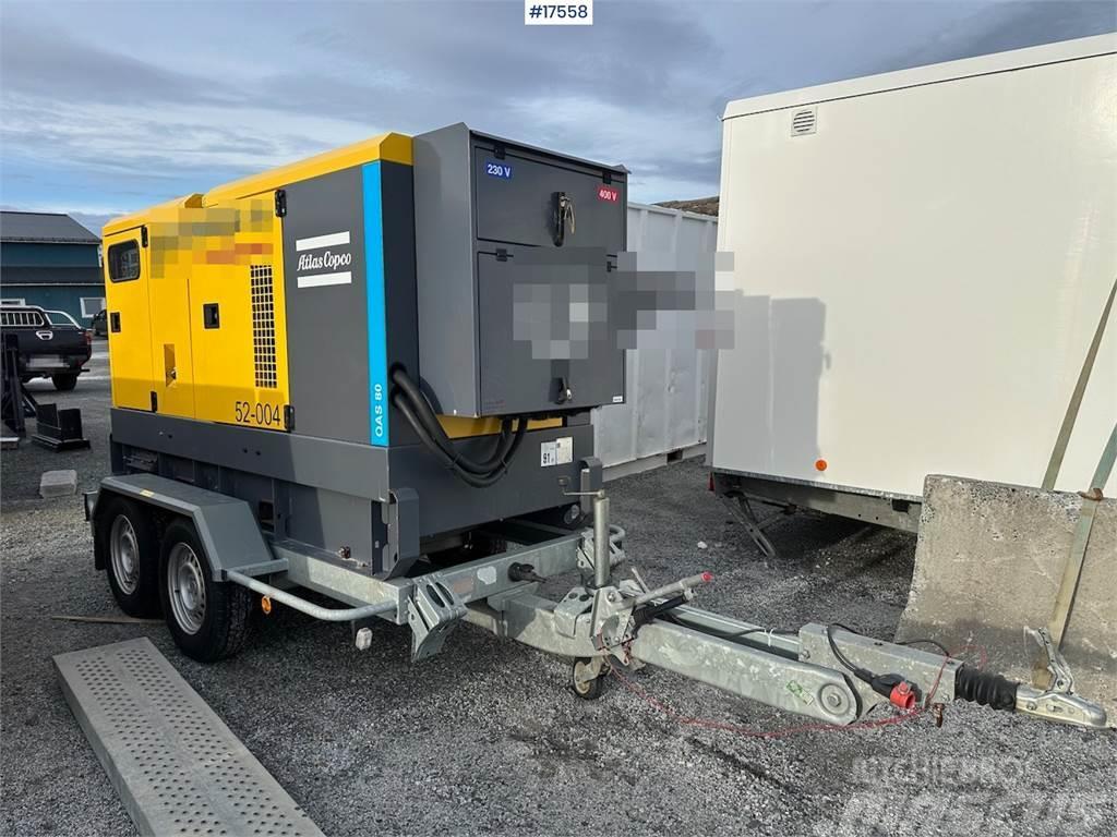 Atlas Copco QAS80 diesel generator/aggegate on trailer Muut