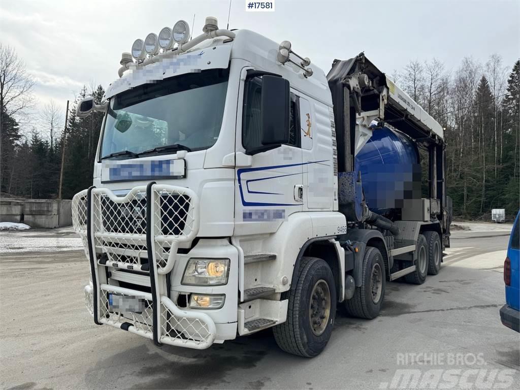 MAN TGS 35.540 8x4 concrete truck with band WATCH VIDE Betonikuorma-autot