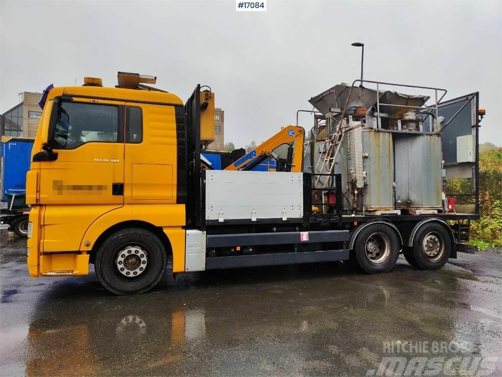 MAN TGX 26.480 Boiler truck with crane. Rep object Tienhoitoautot