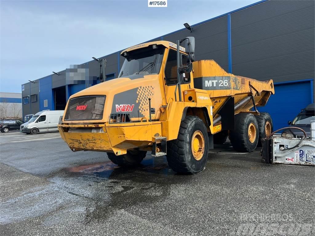 Moxy MT 26 Dumper w/ white signs and tailgate WATCH VID Dumpperit