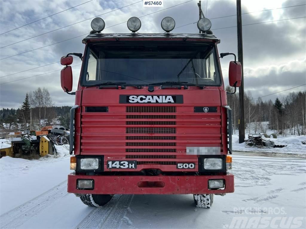 Scania R143 HL 8x2 59 with Atlas Copco XRVS466 compressor Tienhoitoautot