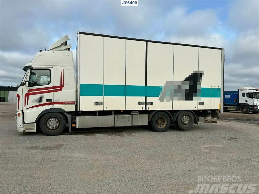 Volvo FH12 6x2 Box truck with opening side and tail lift Umpikorikuorma-autot
