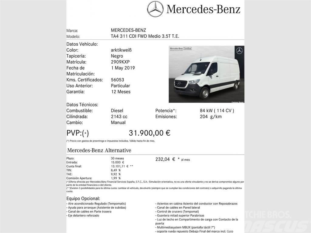 Mercedes-Benz Sprinter 311 CDI MEDIO 3.5T T. ALTO Pakettiautot