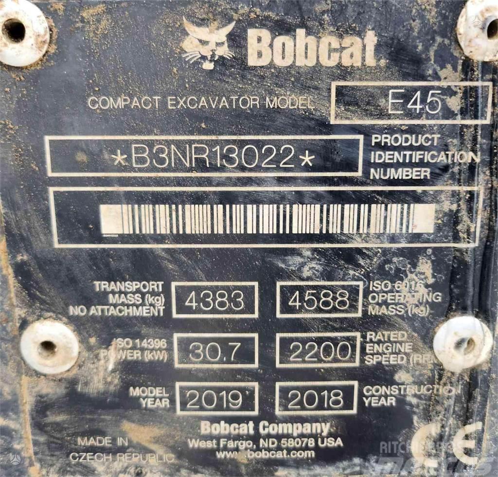 Bobcat E45 + 3 Buckets Telakaivukoneet