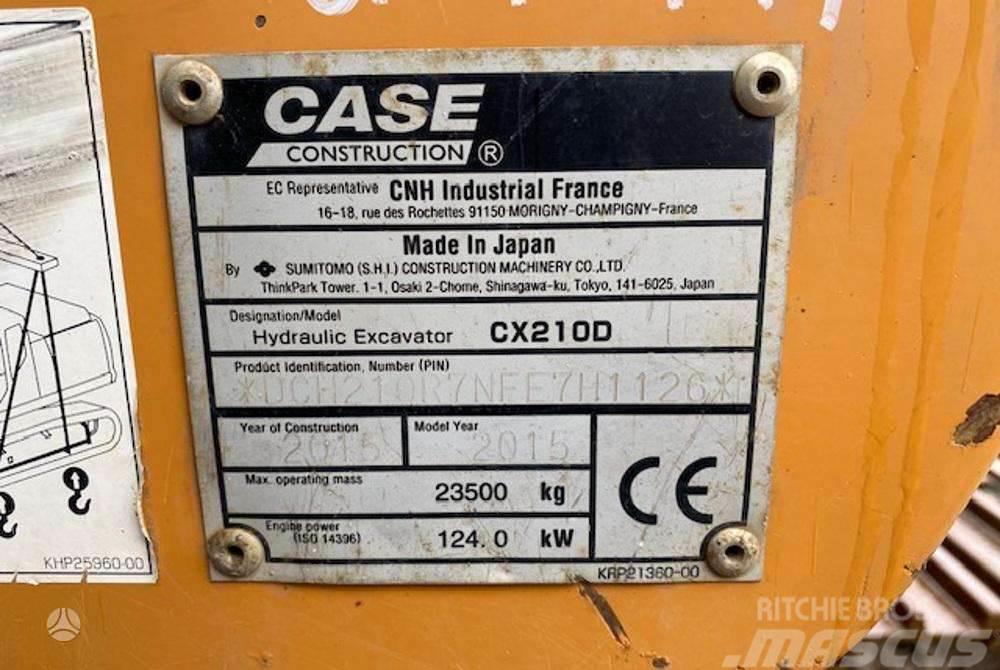 CASE CX210 D garantija 300val Telakaivukoneet