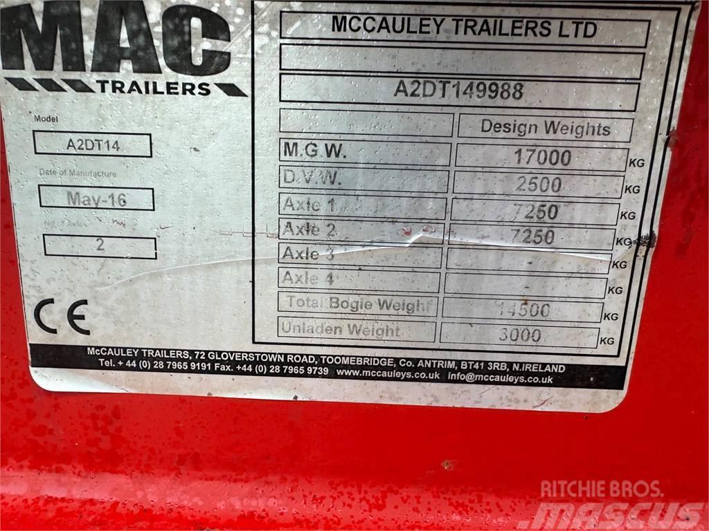  AG McCauley 14 Ton Dump Trailer, Oil & Air Brakes Kippiperävaunut