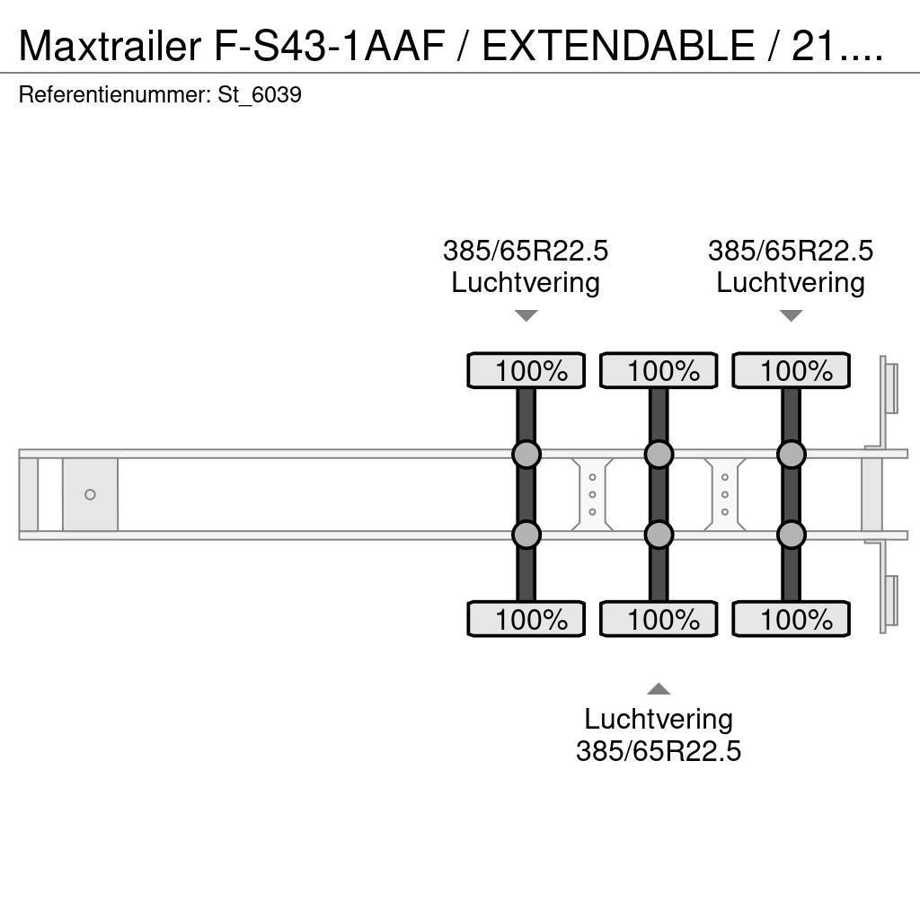 MAX Trailer F-S43-1AAF / EXTENDABLE / 21.10 mtr / TE KOOP - TE Muut puoliperävaunut