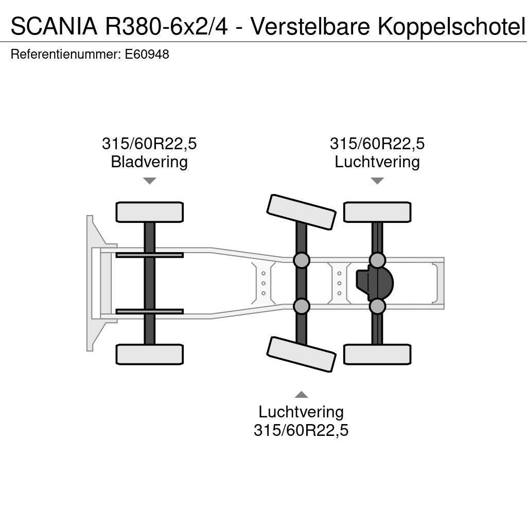 Scania R380-6x2/4 - Verstelbare Koppelschotel Vetopöytäautot
