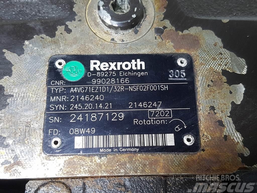 Rexroth A4VG71EZ1D1/32R-99028166/R902146240-Drive pump Hydrauliikka