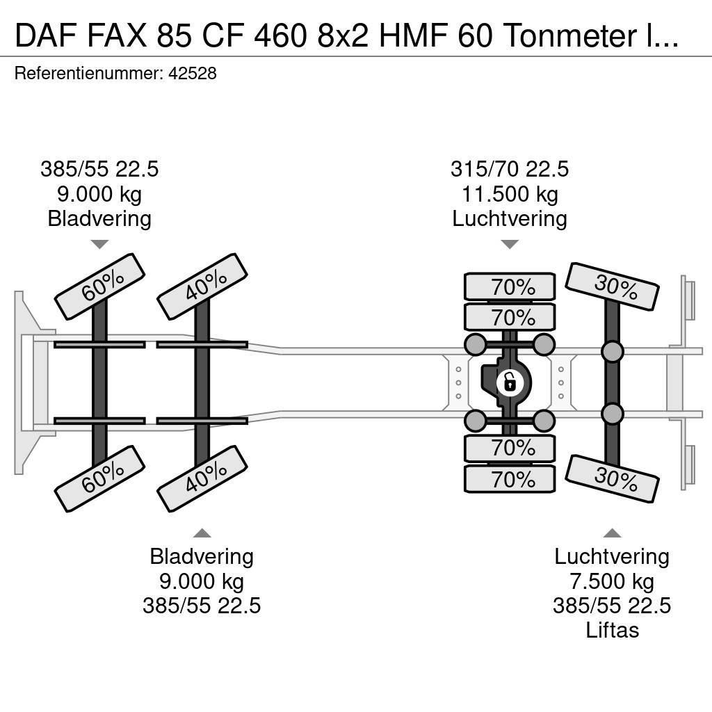 DAF FAX 85 CF 460 8x2 HMF 60 Tonmeter laadkraan Mobiilinosturit