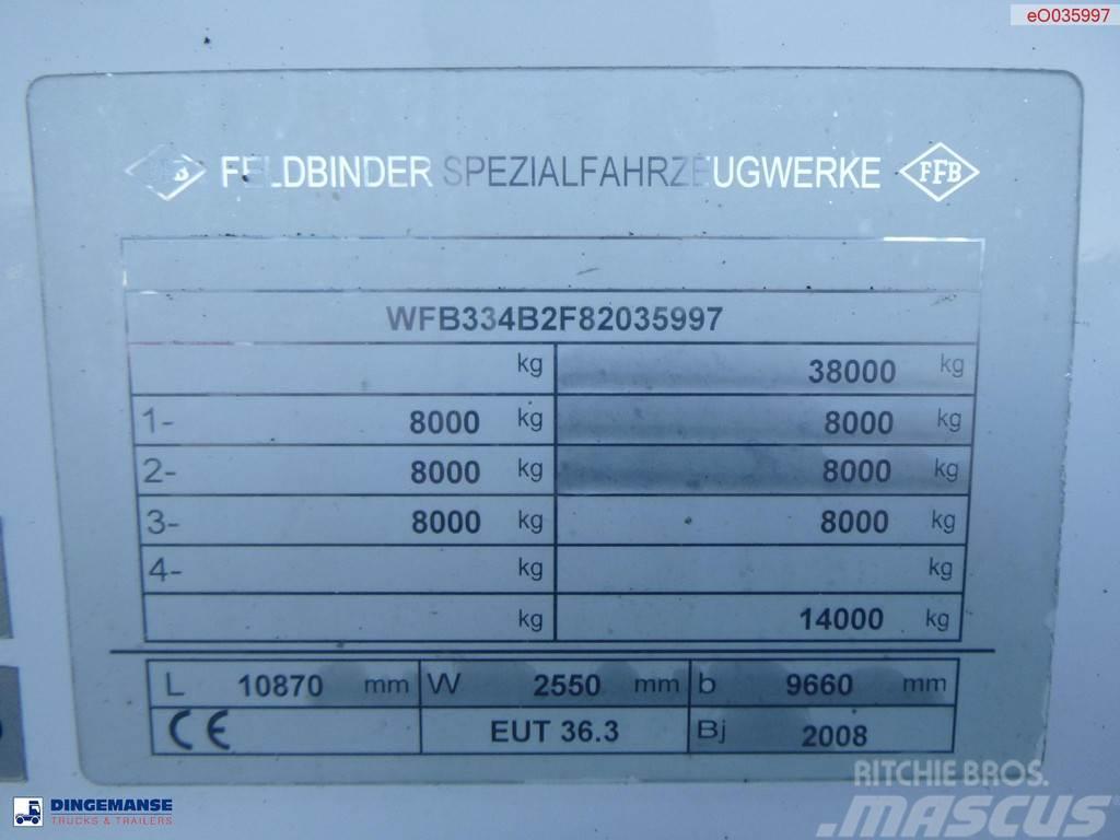 Feldbinder Powder tank alu 36 m3 / 1 comp + compressor Säiliöpuoliperävaunut