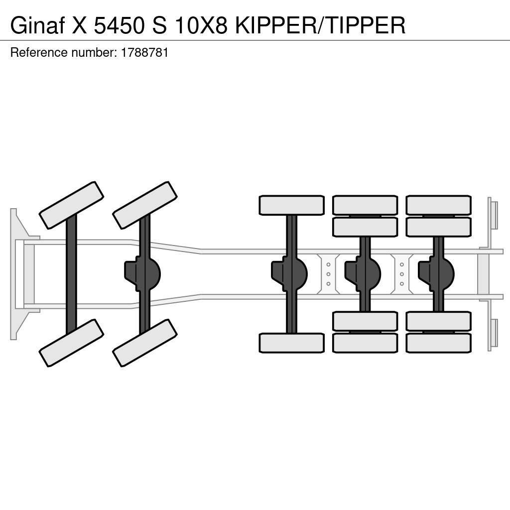 Ginaf X 5450 S 10X8 KIPPER/TIPPER Sora- ja kippiautot