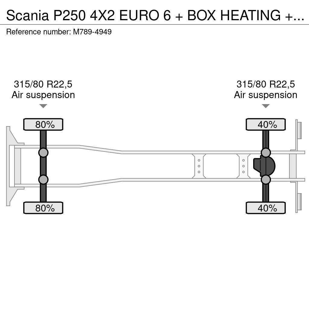 Scania P250 4X2 EURO 6 + BOX HEATING + SIDE OPENING BOX + Umpikorikuorma-autot