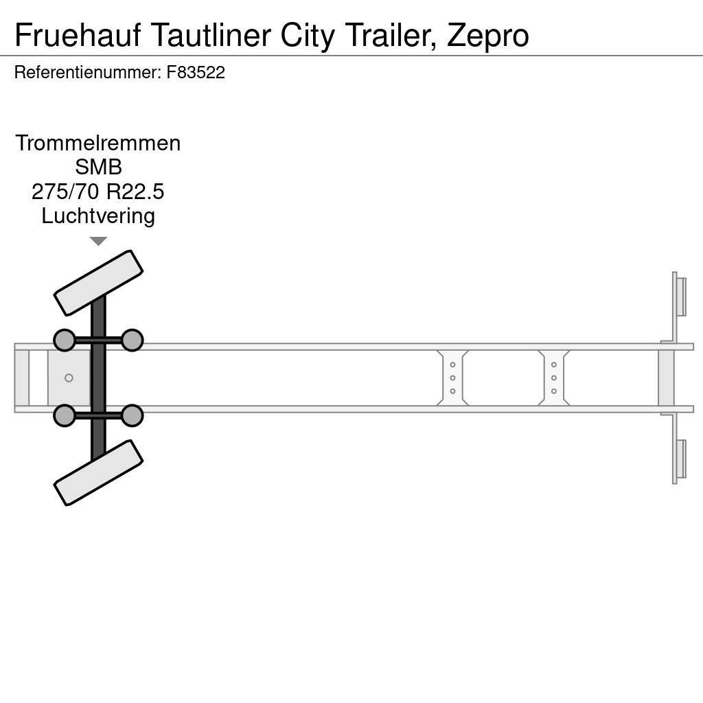 Fruehauf Tautliner City Trailer, Zepro Pressukapellipuoliperävaunut