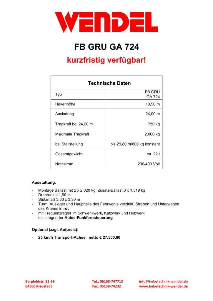 FB GRU GA 724 - Turmdrehkran - Baukran - Kran Torninosturit