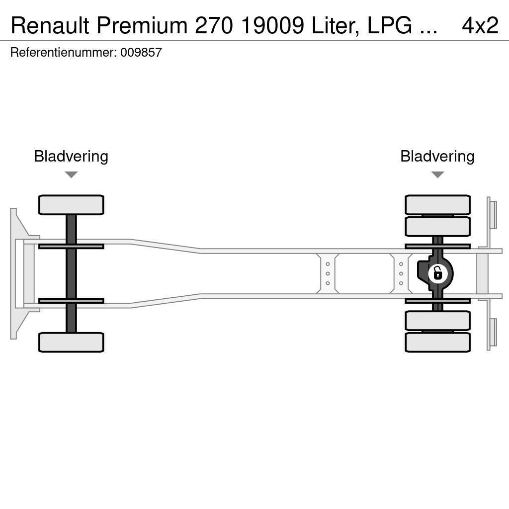 Renault Premium 270 19009 Liter, LPG GPL, Gastank, Steel s Säiliöautot