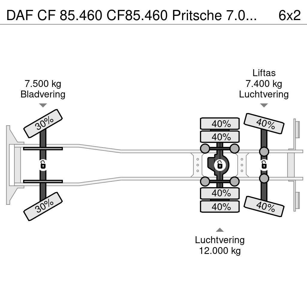 DAF CF 85.460 CF85.460 Pritsche 7.00m Euro5 Pressukapelli kuorma-autot