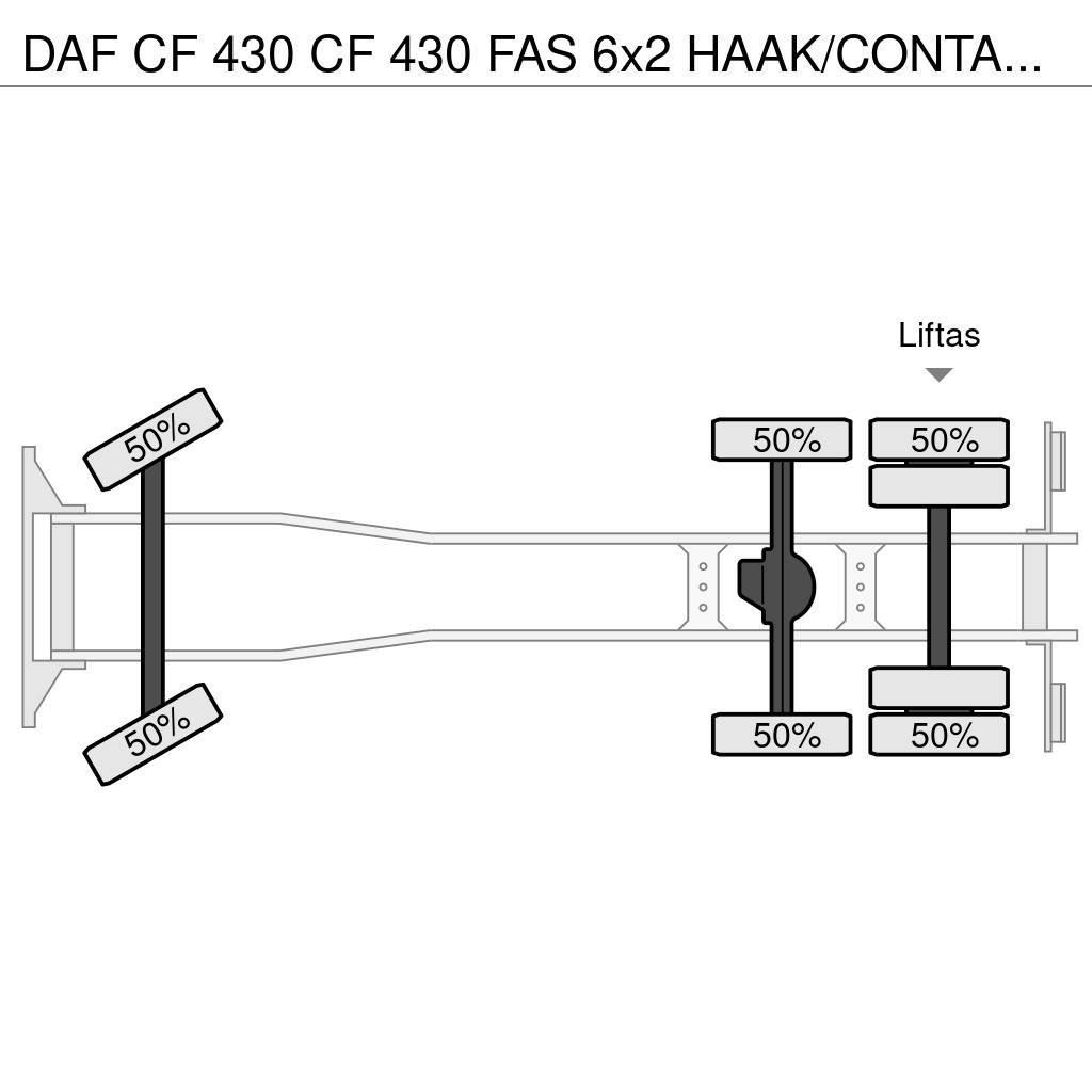 DAF CF 430 CF 430 FAS 6x2 HAAK/CONTAINER!!2018!! Koukkulava kuorma-autot