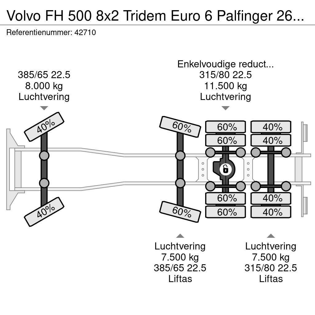 Volvo FH 500 8x2 Tridem Euro 6 Palfinger 26 Ton haakarms Koukkulava kuorma-autot