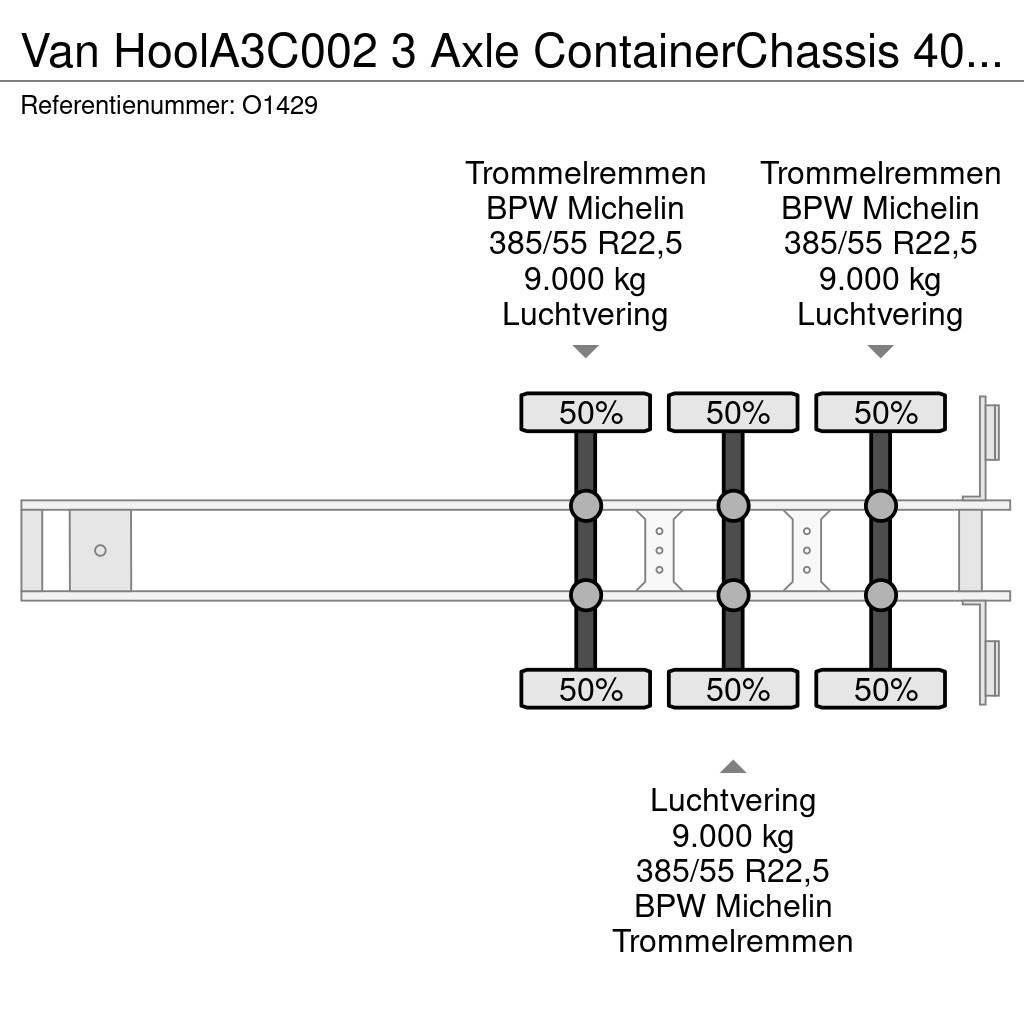 Van Hool A3C002 3 Axle ContainerChassis 40/45FT - Galvinise Konttipuoliperävaunut