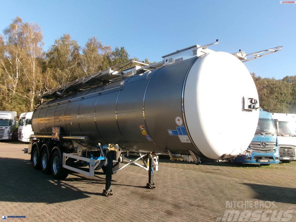 Feldbinder Chemical tank inox 37.5 m3 / 1 comp Säiliöpuoliperävaunut