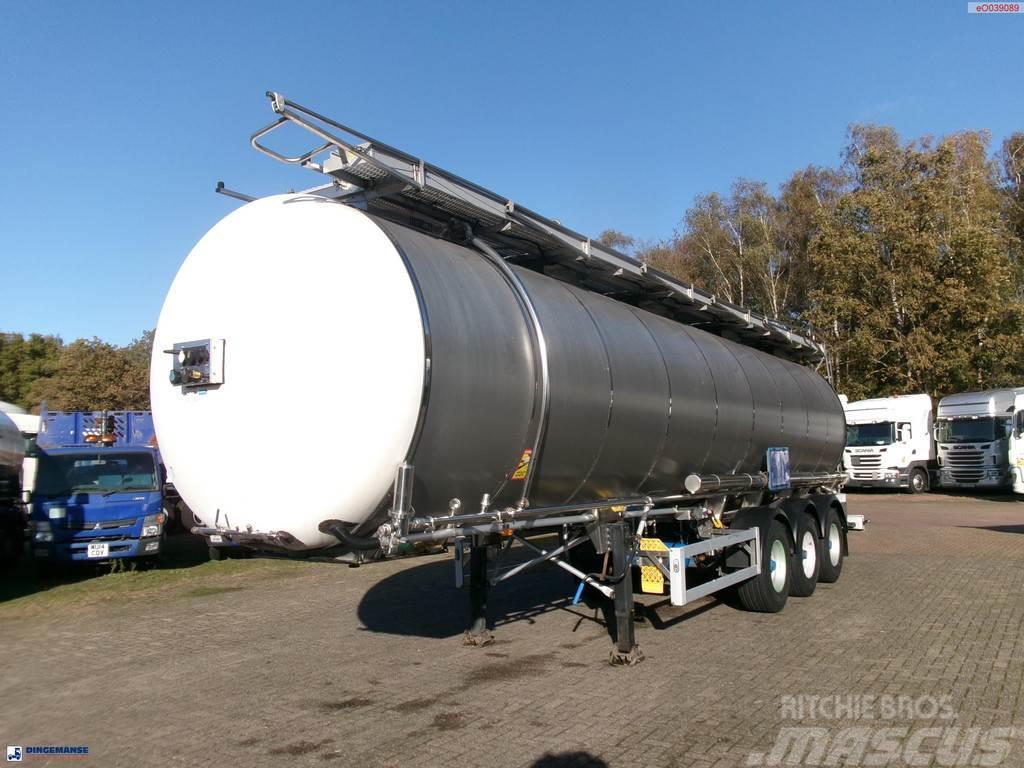 Feldbinder Chemical tank inox 37.5 m3 / 1 comp Säiliöpuoliperävaunut
