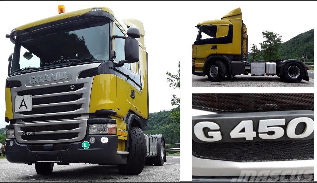 Scania G450/KIPPHYDRAULIK/ZUGMASCHINE/ERSTBESITZ/TOP! Vetopöytäautot