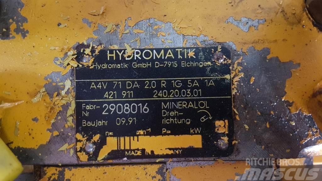 Ahlmann AZ10-Hydromatik A4V71DA2.0R1G5A1A-Drive pump Hydrauliikka