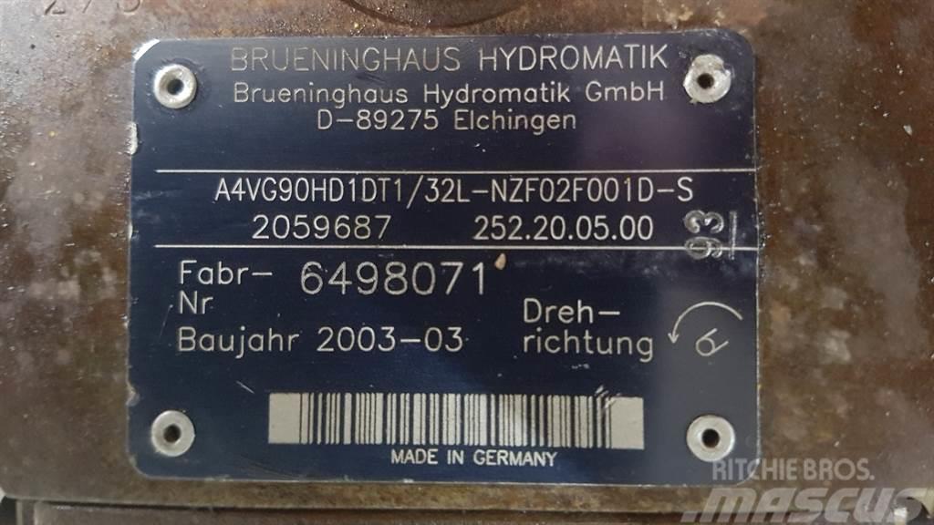 Brueninghaus Hydromatik A4VG90HD1DT1/32L - Drive pump/Fahrpumpe/Rijpomp Hydrauliikka