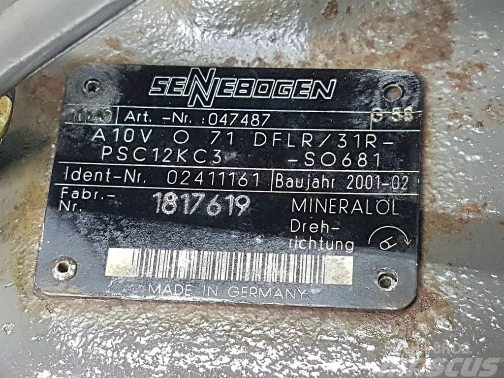 Sennebogen -Rexroth A10VO71DFLR/31R-Load sensing pump Hydrauliikka