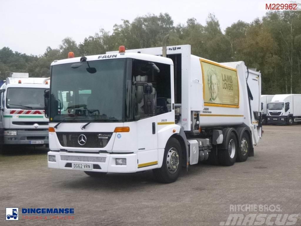 Mercedes-Benz Econic 2629 6x2 RHD Faun Variopress refuse truck Jäteautot
