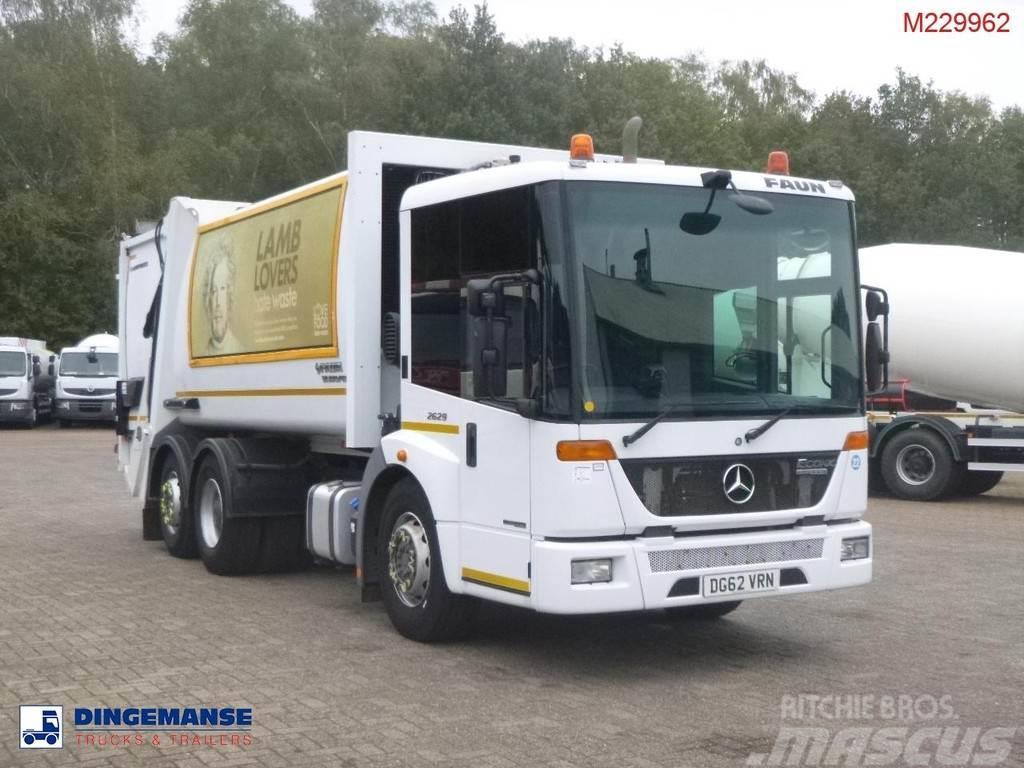 Mercedes-Benz Econic 2629 6x2 RHD Faun Variopress refuse truck Jäteautot