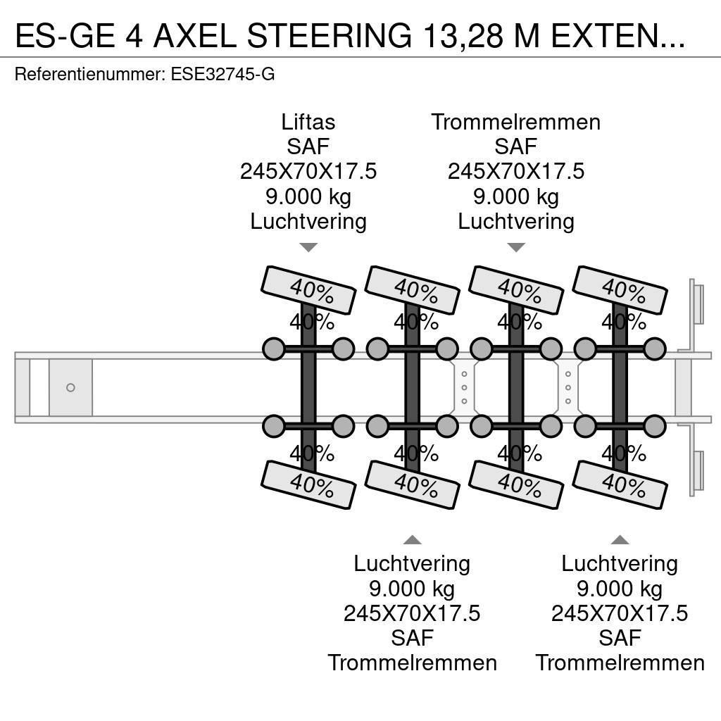 Es-ge 4 AXEL STEERING 13,28 M EXTENDABLE Puoliperävaunulavetit