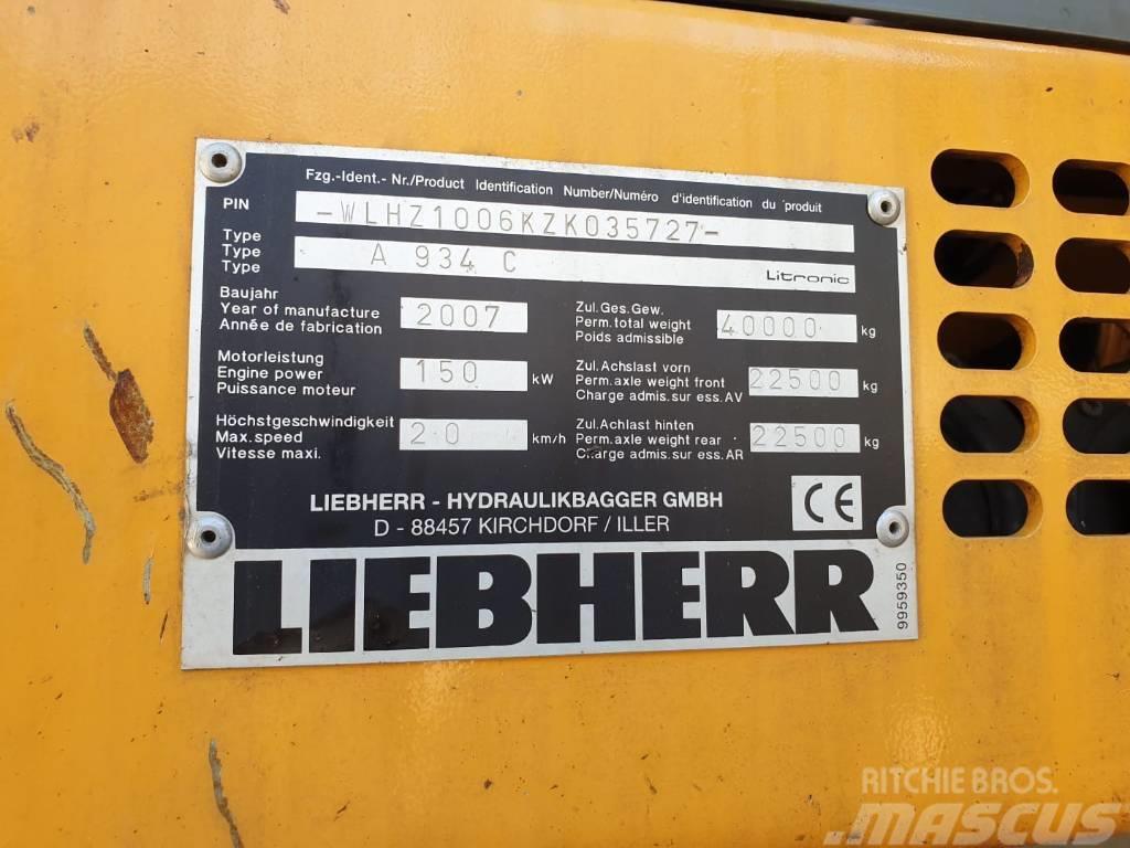 Liebherr A934C Litronic Jätteenkäsittelijät