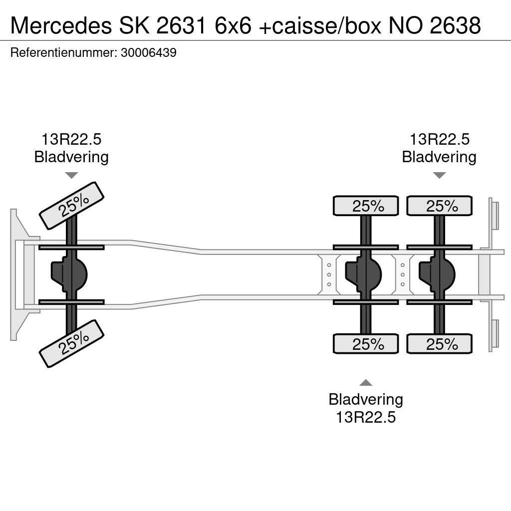 Mercedes-Benz SK 2631 6x6 +caisse/box NO 2638 Kontti-/tasonostoautot