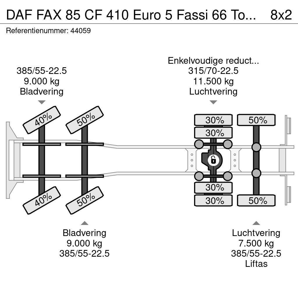 DAF FAX 85 CF 410 Euro 5 Fassi 66 Tonmeter laadkraan Mobiilinosturit