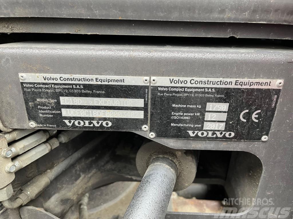 Volvo ECR 18 D Minikaivukoneet < 7t