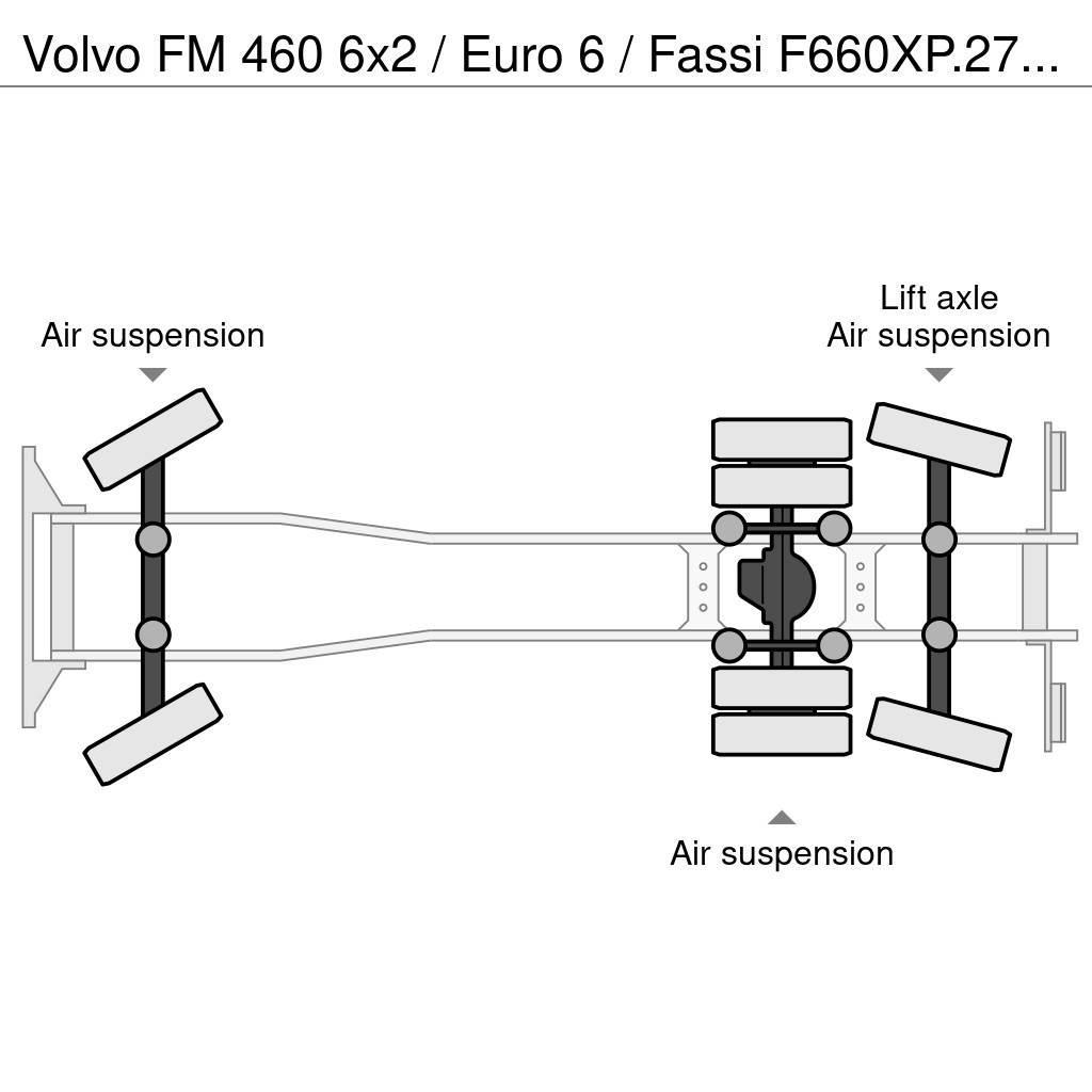 Volvo FM 460 6x2 / Euro 6 / Fassi F660XP.27 + Flyjib Mobiilinosturit
