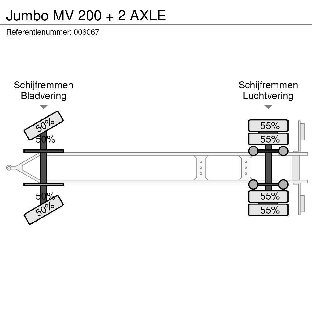 Jumbo MV 200 + 2 AXLE Pressukapelliperävaunut