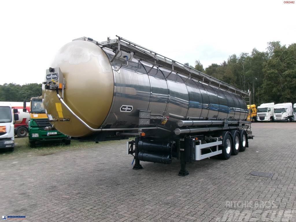Van Hool Chemical tank inox 33 m3 / 3 comp / ADR 30-03-2024 Säiliöpuoliperävaunut