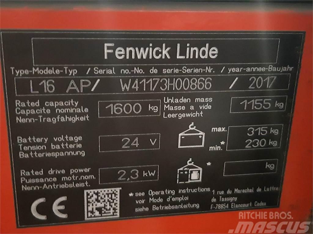 Fenwick L16AP Käyden ajettavat pinoamistrukit